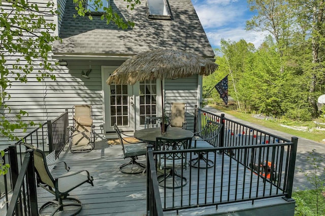 93 Birch Rd, Chester, NH 03036 - deck with outdoor dining area