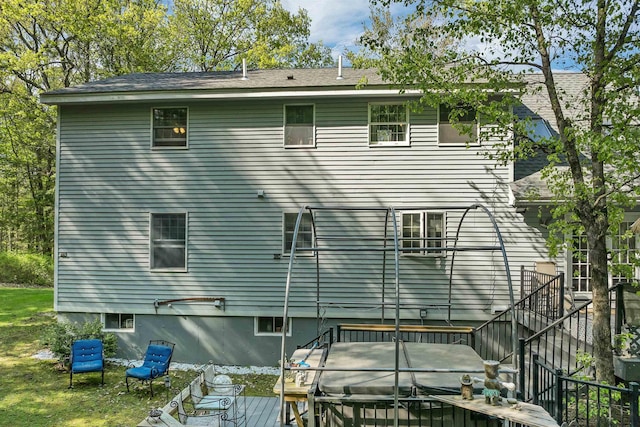 93 Birch Rd, Chester, NH 03036 - rear view of house featuring stairway