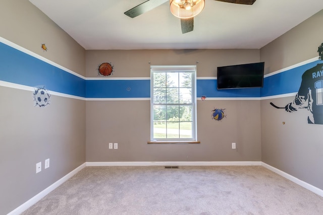 4 Lancer Ln, Danville, NH 03819 - empty room with ceiling fan and carpet flooring