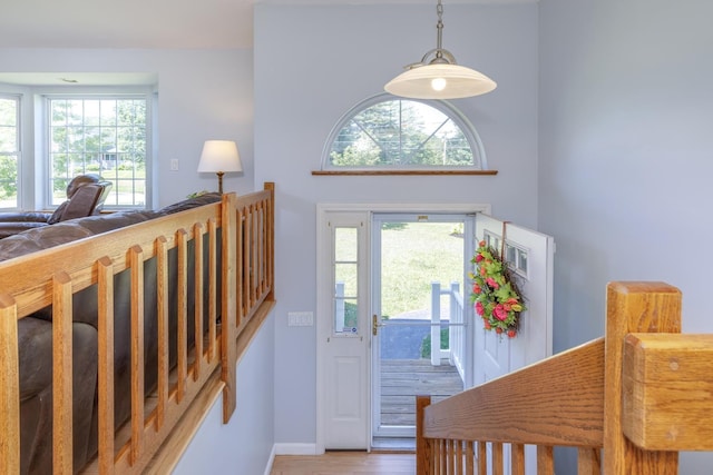 4 Lancer Ln, Danville, NH 03819 - entryway featuring healthy amount of natural light, wood finished floors, and a high ceiling