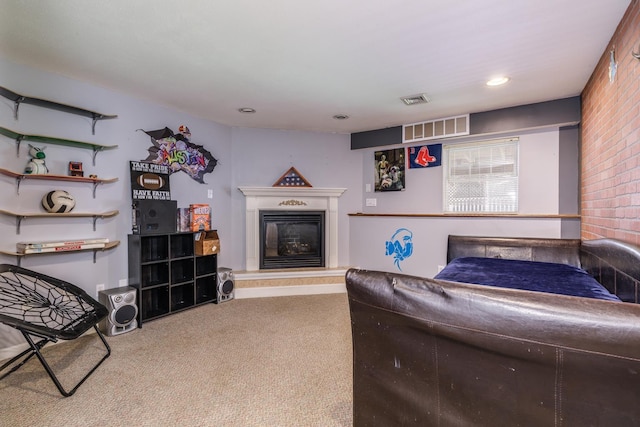 4 Lancer Ln, Danville, NH 03819 - carpeted bedroom with a glass covered fireplace and recessed lighting