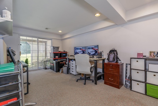 4 Lancer Ln, Danville, NH 03819 - carpeted home office featuring recessed lighting