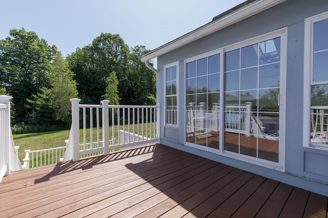 4 Lancer Ln, Danville, NH 03819 - wooden terrace featuring a lawn
