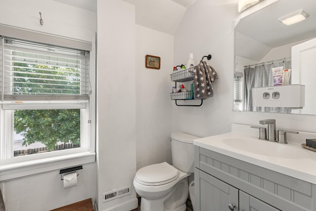 71 Hill St, Dover, NH 03820 - full bathroom featuring vanity and lofted ceiling