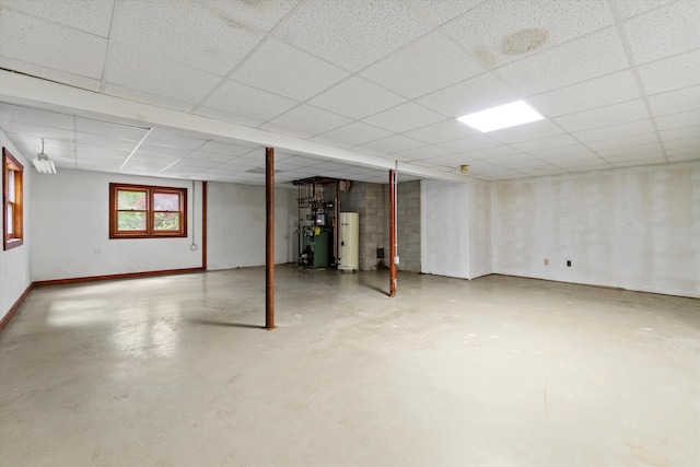 147 Durham Point Rd, Durham, NH 03824 - below grade area with water heater and a paneled ceiling