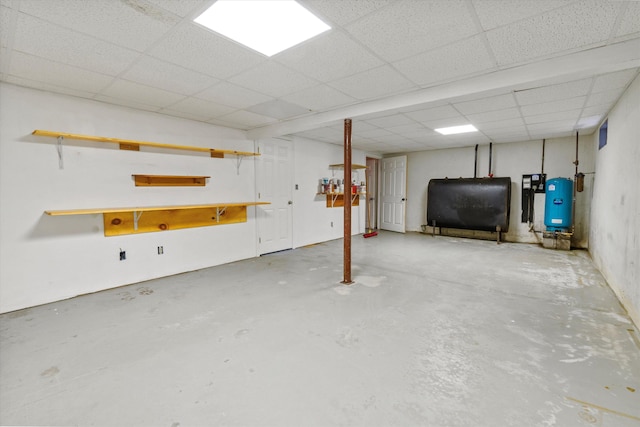 147 Durham Point Rd, Durham, NH 03824 - finished below grade area featuring oil tank, a water pressure tank, and a drop ceiling