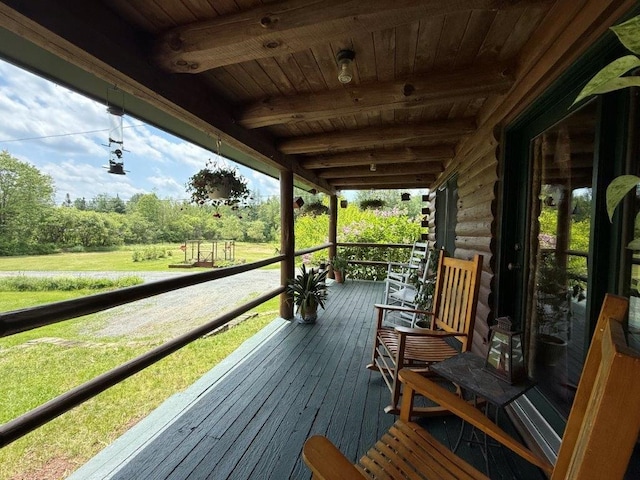 25 Rogers Way, Canaan, NH 03741 - view of deck