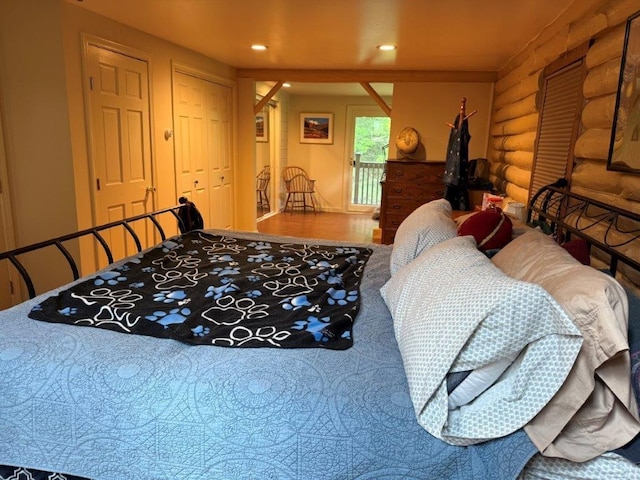 25 Rogers Way, Canaan, NH 03741 - bedroom with recessed lighting, wood finished floors, and a closet