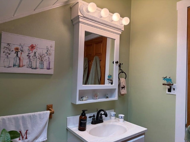 25 Rogers Way, Canaan, NH 03741 - bathroom with crown molding and vanity