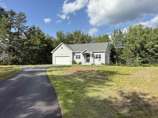 3800 Province Lake Rd, Wakefield, NH 03830 - view of front of house featuring a garage, driveway, and a front yard