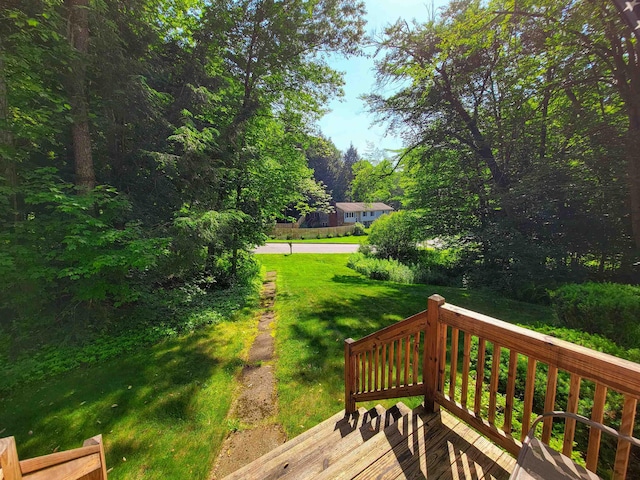 6 Cypress Ln, Essex, VT 05452 - wooden terrace featuring a lawn