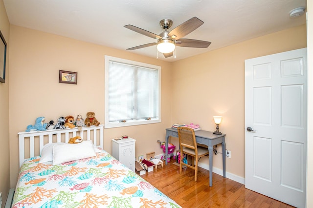 30 Thoreau Trl, Wakefield, NH 03830 - bedroom featuring light wood-type flooring and ceiling fan