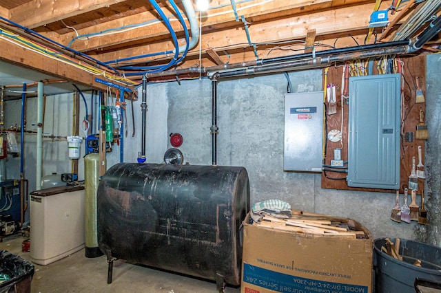 30 Thoreau Trl, Wakefield, NH 03830 - unfinished basement featuring oil tank and electric panel