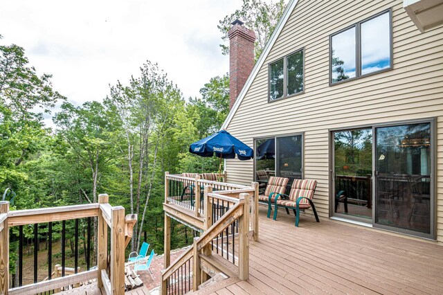30 Thoreau Trl, Wakefield, NH 03830 - deck with outdoor lounge area and stairs