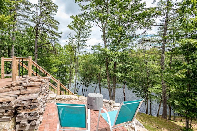 30 Thoreau Trl, Wakefield, NH 03830 - view of swimming pool with stairs and a water view