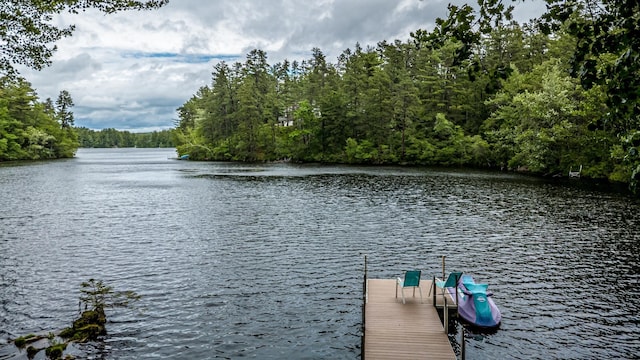 30 Thoreau Trl, Wakefield, NH 03830 - dock area featuring a water view and a wooded view