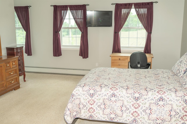 236 Cadieux Rd, Georgia, VT 05478 - bedroom featuring a baseboard radiator and carpet flooring