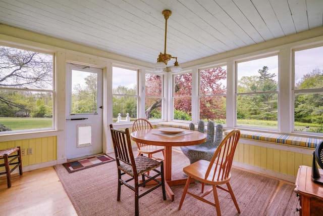 102 Hubbard Hill Rd, Rindge, NH 03461 - sunroom featuring wood ceiling, wood finished floors, and wood walls