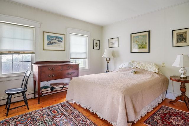 102 Hubbard Hill Rd, Rindge, NH 03461 - bedroom featuring multiple windows, wood finished floors, and ornamental molding