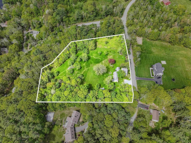 102 Hubbard Hill Rd, Rindge, NH 03461 - aerial view of property and surrounding area with property parcel outlined
