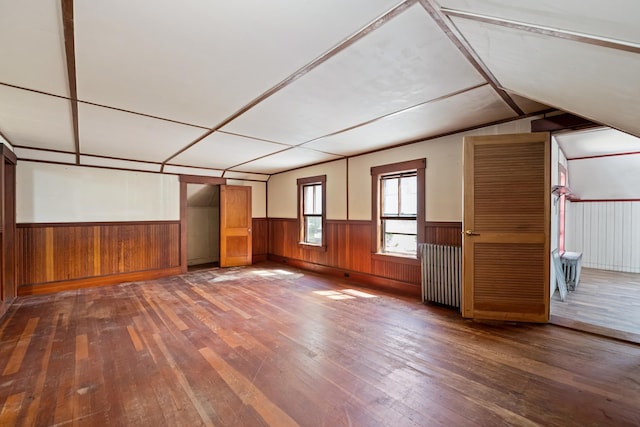 69 Shepard Hill Rd, Holderness, NH 03245 - bonus room with wood-type flooring, wainscoting, lofted ceiling, and wooden walls