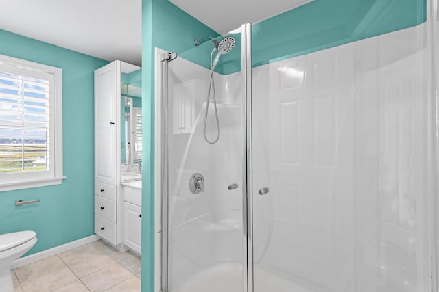 520 Ocean Blvd Unit 10, Hampton, NH 03842 - bathroom featuring a stall shower, tile patterned flooring, and vanity