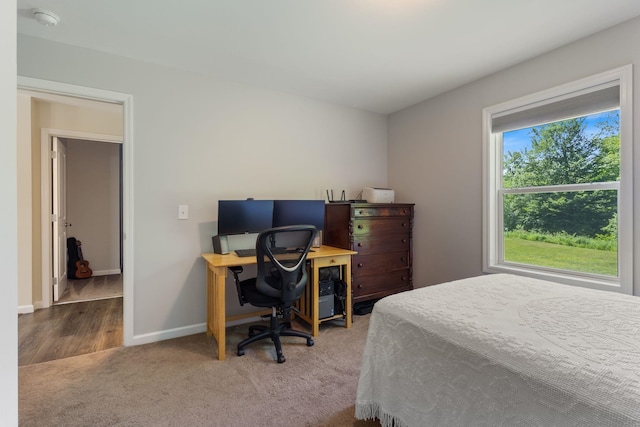 23 Pork Hill Rd, Ossipee, NH 03864 - carpeted bedroom featuring baseboards and a desk