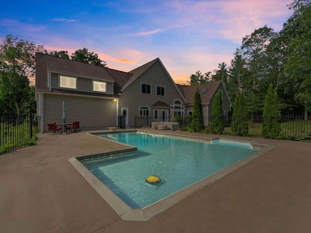 1 Dragonfly Way, Londonderry, NH 03053 - pool at dusk with a patio