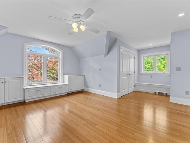 1 Dragonfly Way, Londonderry, NH 03053 - bonus room featuring light wood-style flooring, a ceiling fan, recessed lighting, and lofted ceiling