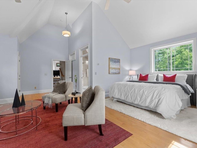 1 Dragonfly Way, Londonderry, NH 03053 - bedroom featuring wood finished floors and high vaulted ceiling