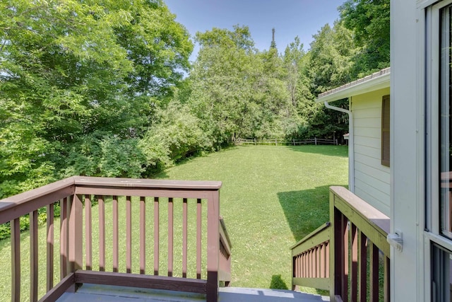 141 Manns Hill Rd, Littleton, NH 03561 - view of yard with a wooden deck