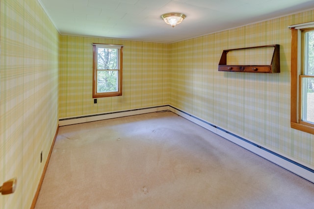 141 Manns Hill Rd, Littleton, NH 03561 - unfurnished room with healthy amount of natural light, carpet, and a baseboard radiator