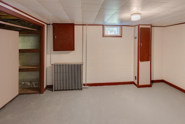 141 Manns Hill Rd, Littleton, NH 03561 - below grade area featuring radiator and baseboards