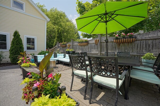 15 Arbor St # 1, Exeter, NH 03833 - view of patio / terrace featuring outdoor dining area and outdoor lounge area