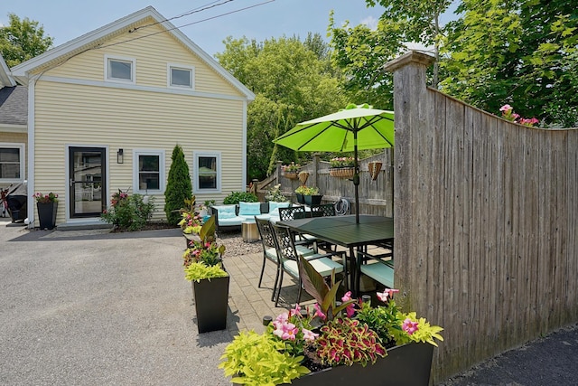 15 Arbor St # 1, Exeter, NH 03833 - view of patio / terrace with outdoor lounge area and outdoor dining area