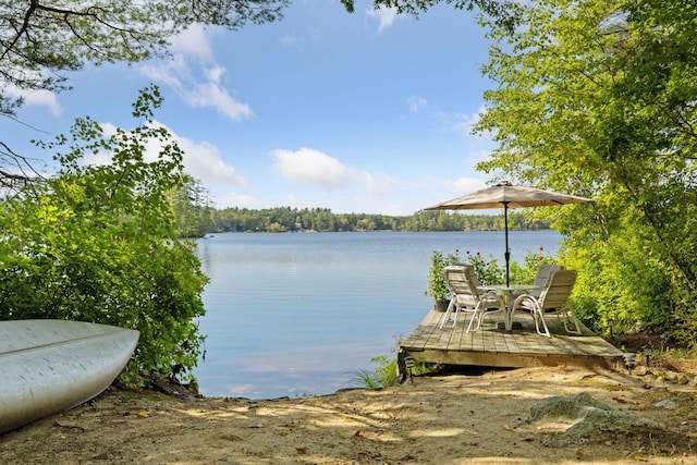 396 Mica Point Rd, Barrington, NH 03825 - dock area featuring a water view