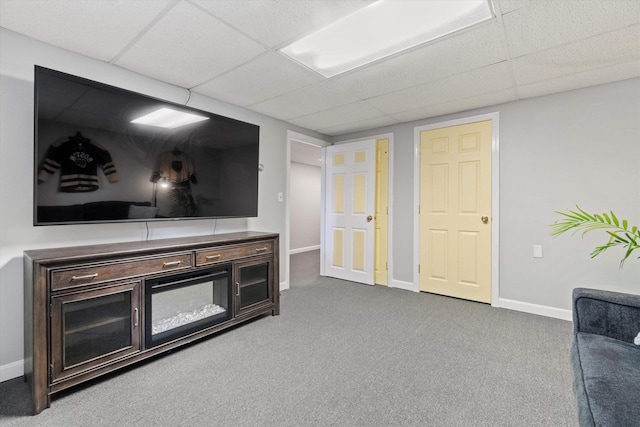 38 Heald St, Goffstown, NH 03102 - living area featuring carpet floors and a drop ceiling