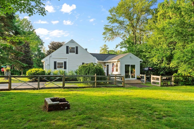 38 Heald St, Goffstown, NH 03102 - back of house featuring a fire pit