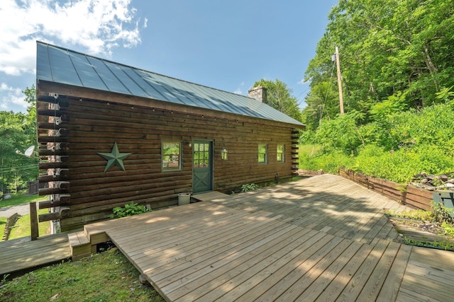 572 Old Cheshire Tpke, Charlestown, NH 03603 - view of wooden terrace