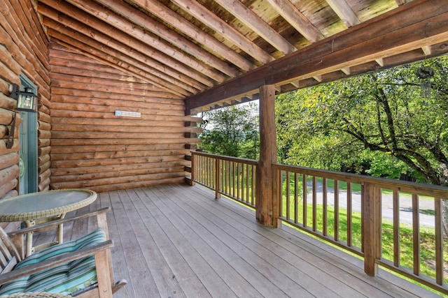 572 Old Cheshire Tpke, Charlestown, NH 03603 - view of wooden terrace