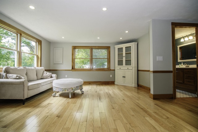 153 N Rd, Brentwood, NH 03833 - living room featuring plenty of natural light, recessed lighting, and light wood finished floors