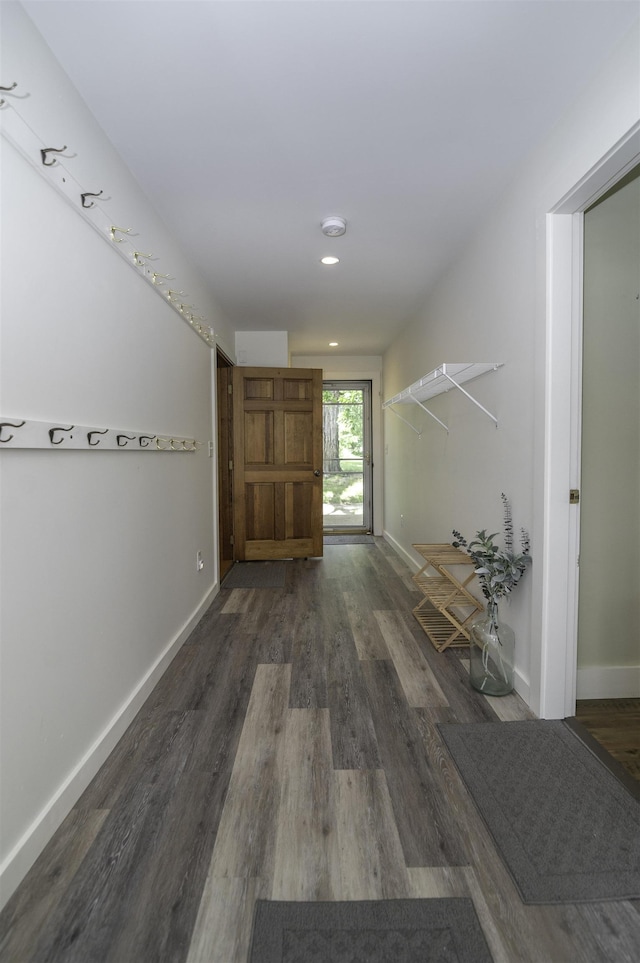 153 N Rd, Brentwood, NH 03833 - hallway with wood finished floors and recessed lighting