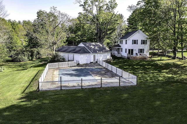 153 N Rd, Brentwood, NH 03833 - view of pool with an outdoor structure and a fenced backyard