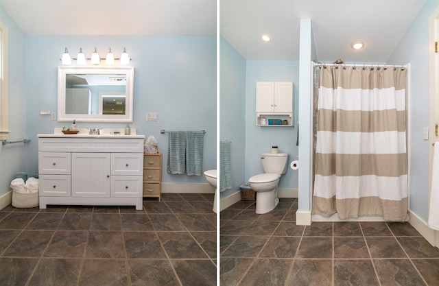 153 N Rd, Brentwood, NH 03833 - bathroom with vanity and a shower with curtain