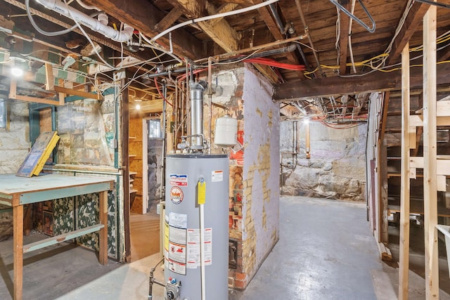 24B Grand Ave, Nashua, NH 03060 - unfinished basement with gas water heater