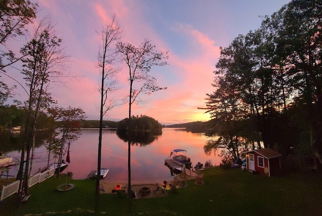 21 Monomonac Ter, Rindge, NH 03461 - water view with a boat dock and boat lift