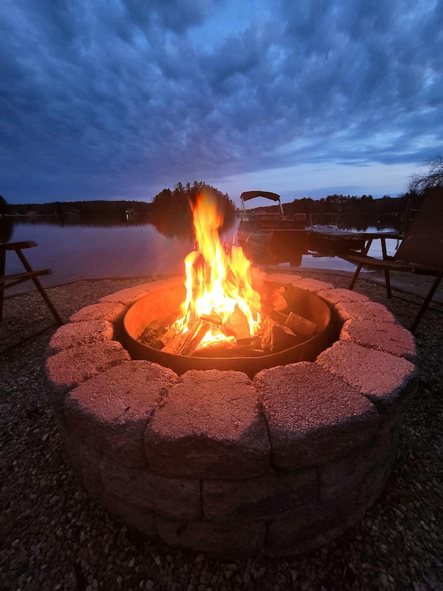 21 Monomonac Ter, Rindge, NH 03461 - exterior view of an outdoor fire pit
