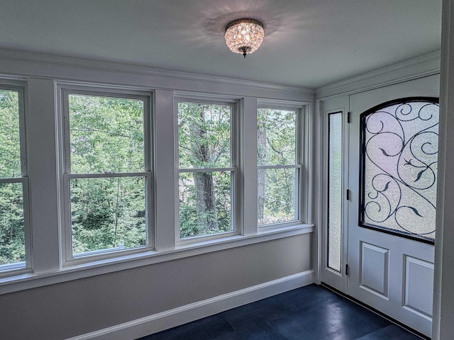 1043 Main St, Sunapee, NH 03751 - foyer entrance featuring plenty of natural light and crown molding