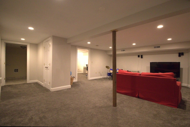 7 Minuteman Ln Unit 7, Exeter, NH 03833 - carpeted living area featuring recessed lighting
