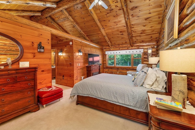 83 Towle Rd, Jackson, NH 03846 - carpeted bedroom featuring wooden ceiling and wooden walls